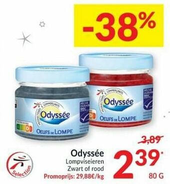 Intermarché Odyssée lompviseieren zwart of rood aanbieding