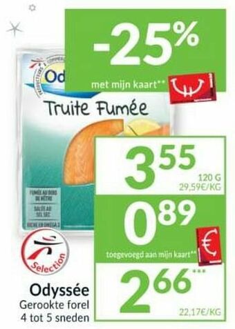 Intermarché Odyssée gerookte forel aanbieding