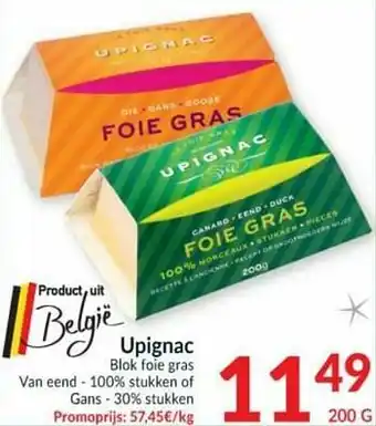Upignac blok foie gras van eend of gans