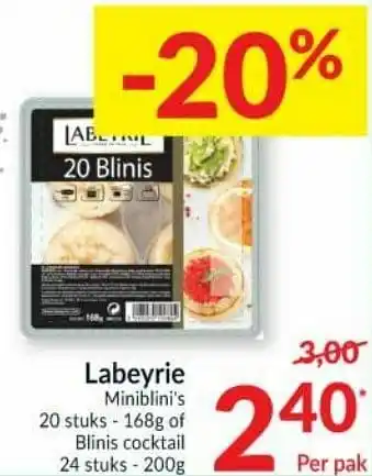 Intermarché Labeyrie miniblini`s aanbieding
