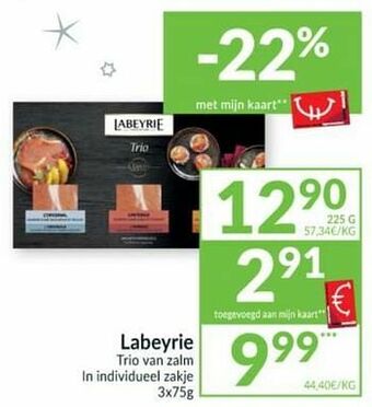 Intermarché Labeyrie trio van zalm aanbieding