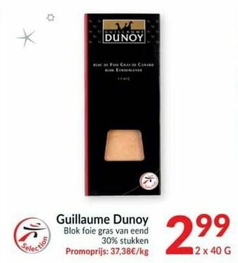 Intermarché Guillaume dunoy blok foie gras van eend aanbieding