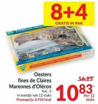 Intermarché Oesters fines de claires marennes d`oléron aanbieding