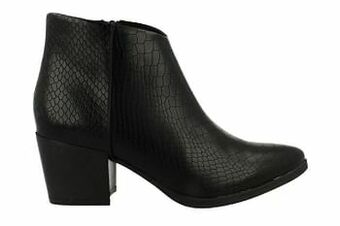 Berca Shoes Sprox Enkellaars Dames Vegan Trend Dierenprint/western - Zwart aanbieding