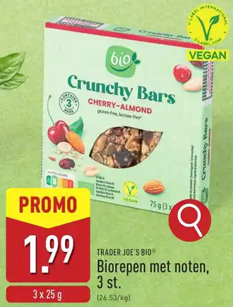 ALDI Trader joe's bio Biorepen met noten, 3 st. aanbieding