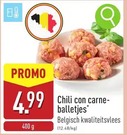 ALDI Chili con carne- balletjes aanbieding