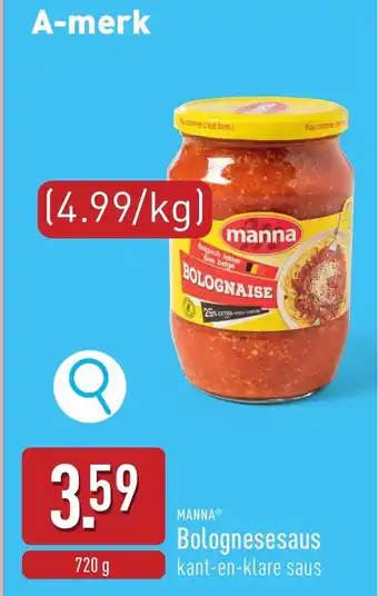 ALDI Manna Bolognesesaus aanbieding