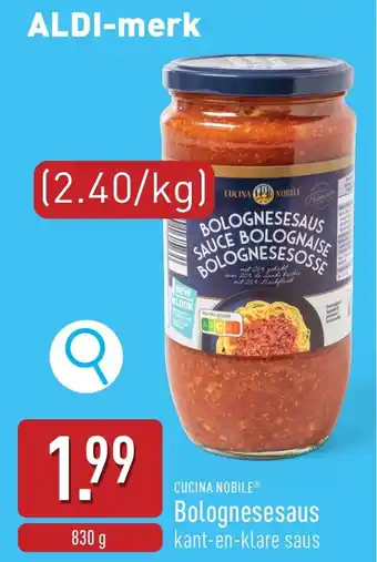 ALDI Cucina Nobile Bolognesesaus aanbieding