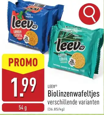 ALDI Leev Biolinzenwafeltjes aanbieding