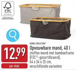 ALDI Home Creation Opvouwbare mand aanbieding