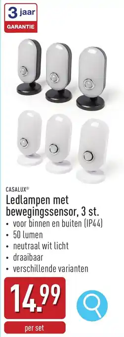 ALDI Casalux Ledlampen met Bewegingssensor aanbieding