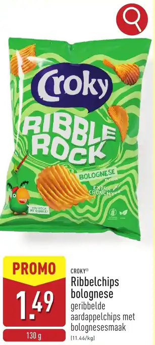 ALDI Croky Ribbelchips Bolognese aanbieding