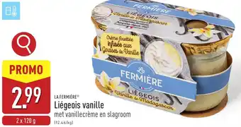 ALDI La Fermière Liégeois Vanille aanbieding