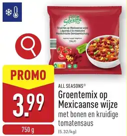 ALDI All Seasons Groentemix op Mexicaanse wijze aanbieding