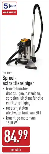 ALDI Ferrex Sproei extractiereiniger aanbieding