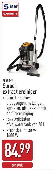 ALDI Ferrex Sproei extractiereiniger aanbieding