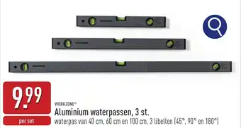 ALDI Workzone Aluminium waterpassen aanbieding