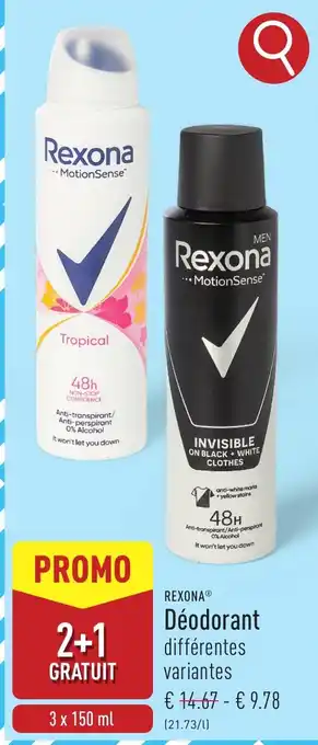 ALDI Rexona déodorant aanbieding