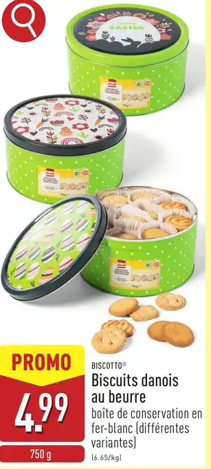 ALDI Biscotto biscuits danois au beurre aanbieding