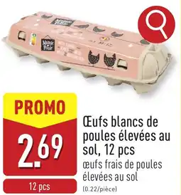 ALDI Œufs blancs de poules élevées au sol aanbieding