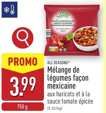 ALDI All seasons mélange de légumes façon mexicaine aanbieding