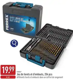 ALDI Ferrex jeu de forets et d'embouts aanbieding