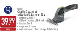 ALDI Ferrex cisaille à gazon et taille-haie à batterie, 12 v aanbieding