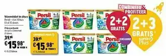 Delhaize Wasmiddel in discs persil - 4 in 1 discs aanbieding