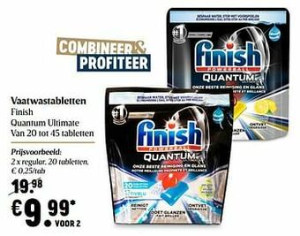 Delhaize Vaatwastabletten finish quantum ultimate regular aanbieding