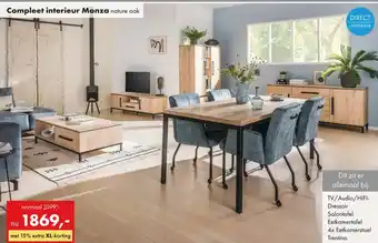 Woonsquare Compleet interieur Monza nature oak aanbieding