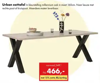 Woonsquare Urban eettafel aanbieding