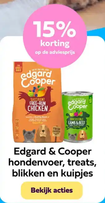 Plein.nl Edgard & Cooper hondenvoer, treats, blikken en kuipjes aanbieding