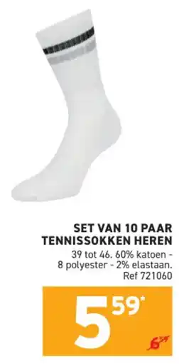 Trafic Set van 10 paar tennissokken heren aanbieding