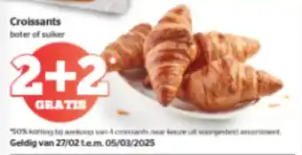 Spar Croissants boter of suiker aanbieding