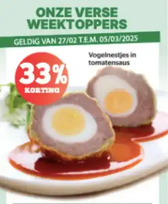 Spar Vogelnestjes in tomatensaus aanbieding