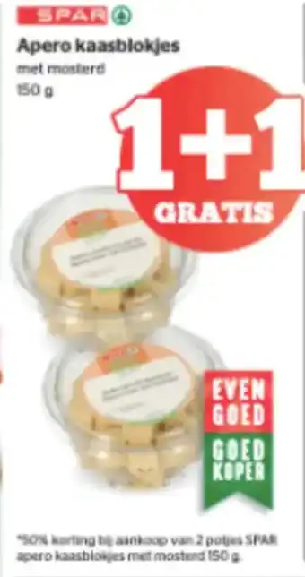 Spar Apero kaasblokjes aanbieding