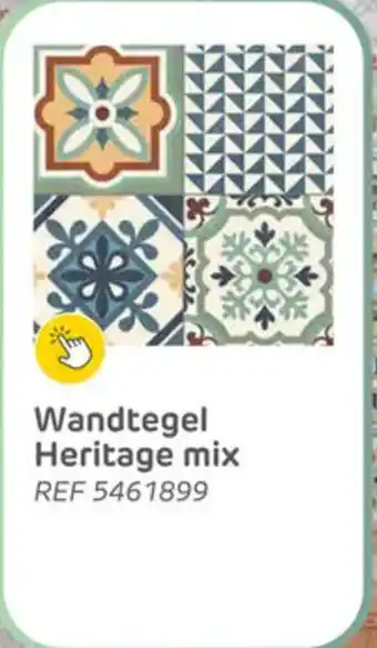 Brico Wandtegel Heritage mix aanbieding