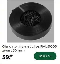 GAMMA Giardino lint met clips RAL 9005 aanbieding