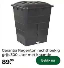 GAMMA Garantia Regenton rechthoekig met kraantje aanbieding