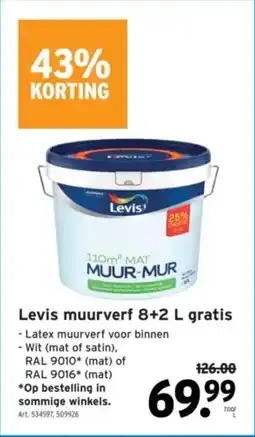 GAMMA Levis Muurverf aanbieding