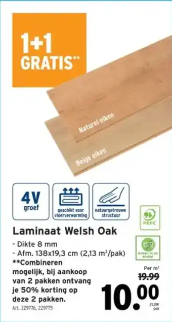 GAMMA Laminaat Welsh Oak aanbieding