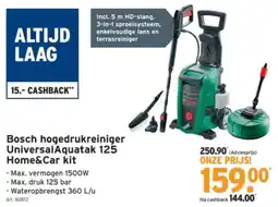 GAMMA Bosch hogedrukreiniger Universal Aquatak 125 Home&Car kit aanbieding