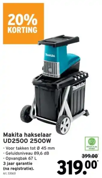 GAMMA Makita hakselaar UD2500 aanbieding