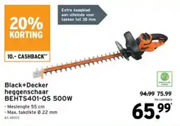 GAMMA Black+Decker heggenschaar BEHTS401-QS aanbieding