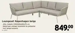 GAMMA Loungeset Kopenhagen beige aanbieding