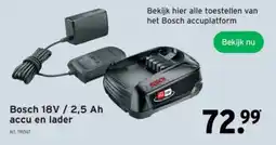 GAMMA Bosch 18V / 2,5 Ah accu en lader aanbieding