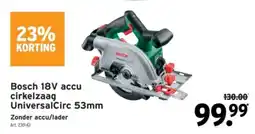 GAMMA Bosch 18V accu cirkelzaag UniversalCirc aanbieding