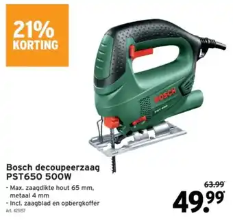 GAMMA Bosch decoupeerzaag PST650 500W aanbieding