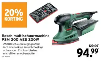 GAMMA Bosch multischuurmachine PSM 200 AES aanbieding