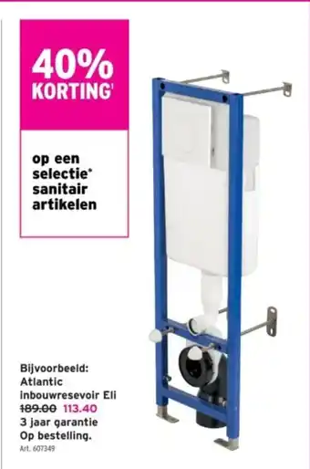 GAMMA op een selectie sanitair artikelen aanbieding